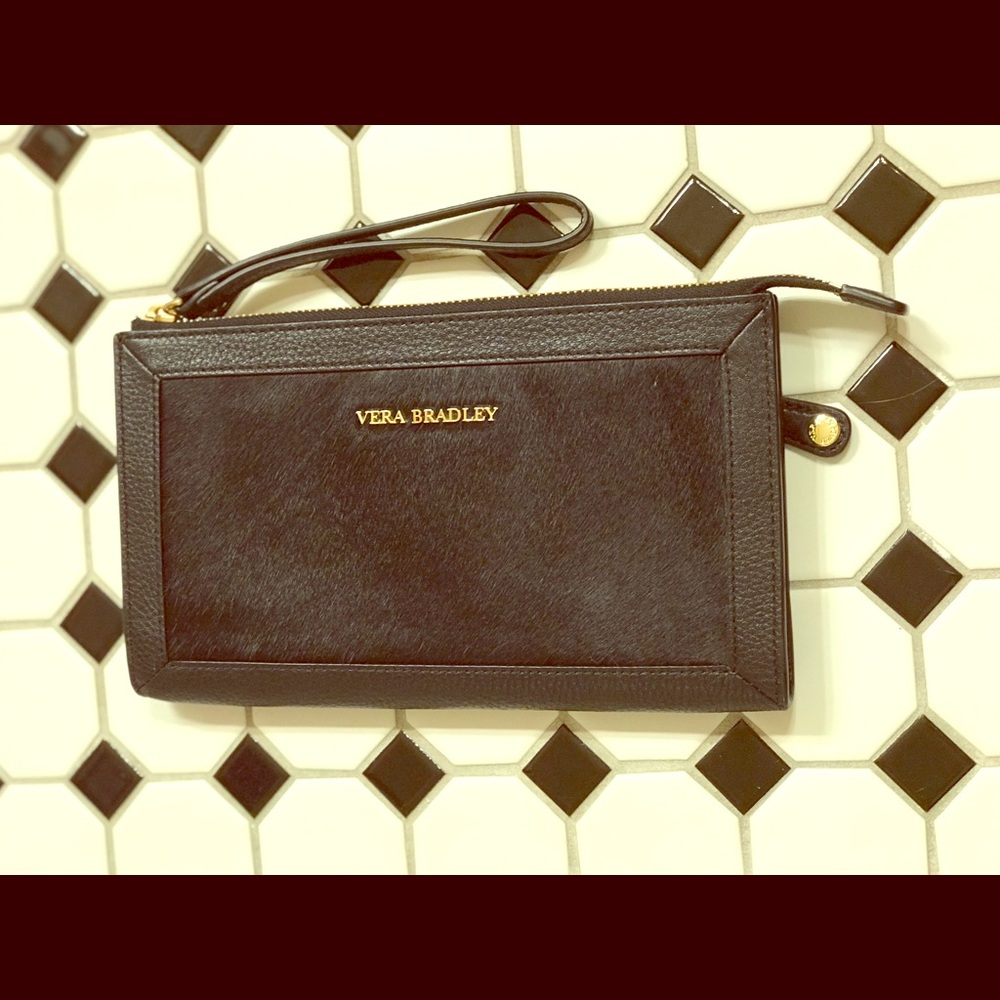 Vera Bradley calfskin wristlet - Picture 2 of 6